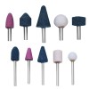 Set 10 Pietre Polizor Biax, Diametru 2-22mm, Dedra Flo Graphite Strend Pro Vorel Yato, Slefuire Metal