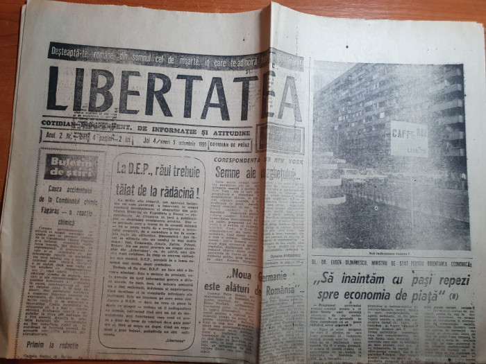 ziarul libertatea 4-5 octombrie 1990-art laura stoica