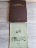 : Lot 2 Publicații Rare de Colecție &ndash; Manualul Arhitectului (1948) + Revista Arhitectura și Urbanism (1952)