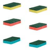 Set Bureți de Bucătărie, Pratin, 6 Bucăți, Multicolor, Rezistenți, Pentru Pete Dificile, Oem