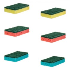 Set Bureți de Bucătărie, Pratin, 6 Bucăți, Multicolor, Rezistenți, Pentru Pete Dificile