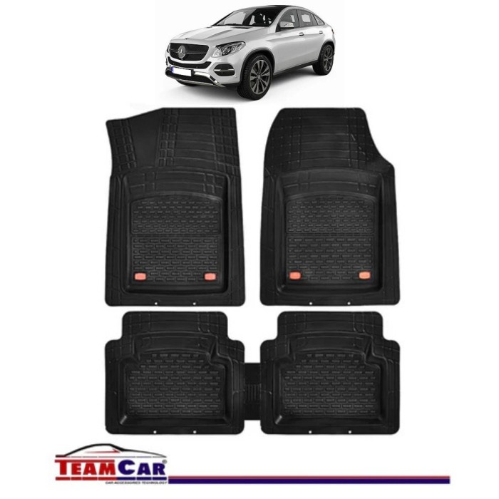 Covorase Auto TeamCar&reg; Tip Tavita Compatibile Mercedes-Benz GLE W167 (2019&ndash;prezent) Negru, Material Rezistent