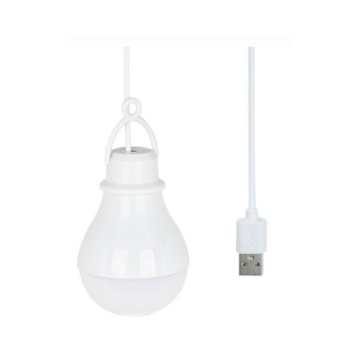 Bec LED 5W cu USB pentru camping, lumina alba foto