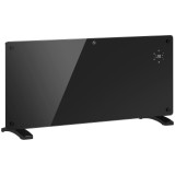 HOMCOM Radiator Electric cu Temperatură Reglabilă, Protecție la Supra&icirc;ncălzire și Telecomandă, 87x21,5x44,5 cm, Negru | Aosom Romania