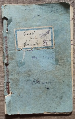Caiet pentru cuvinte la limba franceza al unui seminarist, perioada interbelica foto