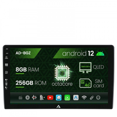 Navigatie All-in-one Universala, Android 13, Z-Octacore 8GB RAM + 256GB ROM, 10.1 Inch - AD-BGZ10008 foto