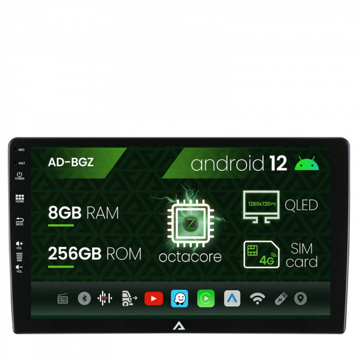 Navigatie All-in-one Universala, Android 13, Z-Octacore 8GB RAM + 256GB ROM, 10.1 Inch - AD-BGZ10008