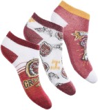 Cumpara ieftin Set de 3 perechi de sosete cu tematica Harry Potter, Hogwarts Slytherin cu bumbac, poliester si poliamida, marimea 27-30, alb si rosu, pentru fete sau, Oem
