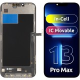 Display cu Touchscreen JK pentru Apple iPhone 13 Pro Max, cu Rama, Versiune LCD In-Cell IC Movable, Negru