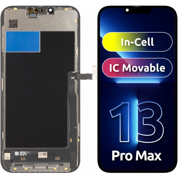 Display cu Touchscreen JK pentru Apple iPhone 13 Pro Max, cu Rama, Versiune LCD In-Cell IC Movable, Negru
