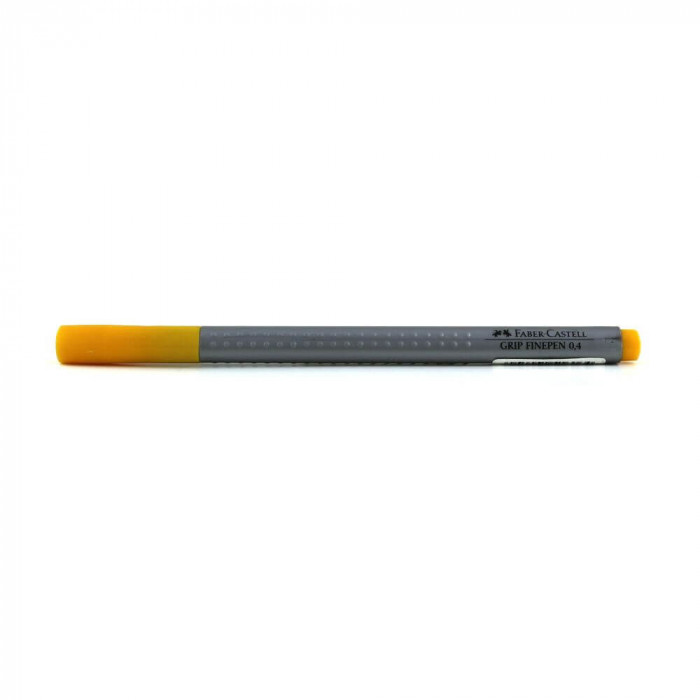 Pix Liner Faber-Castell Grip, 0.4 mm, Galben Inchis Pix Liner Faber-Castell 0.4 mm, Pixuri Linere Faber-Castell, Pixuri Subtiri, Faber-Castell Linere