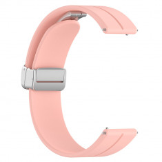Bratara smartwatch huawei watch gt 2 (46mm)/gt 2 pro/gt 3 pro (46mm)/ultimate, xiaomi watch s1 compatibila, catarama metalica, minimalista, pink