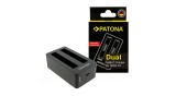&Icirc;ncărcător dual PATONA pentru Insta360 X5 CINSBAHA incl. cablu USB-C