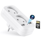 Cumpara ieftin Camera Spion in Adaptor dublu iUni AD1, 32GB, Wi-Fi, Full HD, Senzor miscare
