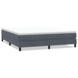 Cumpara ieftin Pat cu arcuri fara saltea Gri inchis 180x220 cm catifea