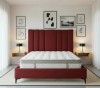 Pat Deja Vu 160x200 cm Tapitat Catifea Burgundy Somiera Inclusa (cod ML 2005-11)