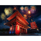 Fototapet autocolant City60 Templu Tokyo noaptea, 350 x 200 cm
