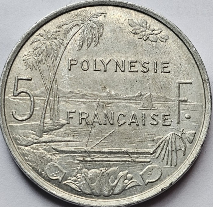 5 Francs 2001 Polinezia Franceză, km#12