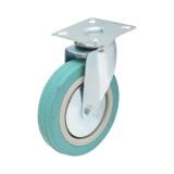 Roata pivotanta 125 mm fara frana, cauciuc plin, placa otel, 60 kg