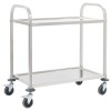 Gossi carucior de bucatarie 2 niveluri 95x45x83,5 cm otel inoxidabil