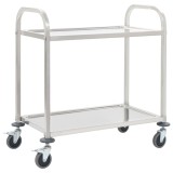 Cumpara ieftin Cărucior de bucătărie 2 niveluri 95x45x83,5 cm oțel inoxidabil