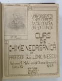 CURS DE CHIMIE NEORGANICA de PROFESOR G.G. LONGINESCU , VOLUMUL I : METALOIZI SI CHIMIE GENERALA , 1924 , CURS LITOGRAFIAT