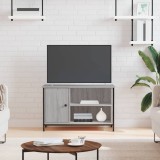 Comodă TV, gri sonoma, 80x40x50 cm, lemn compozit