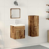 Cumpara ieftin Set de mobilier pentru baie 4 buc. Lemn vechi Lemn prelucrat