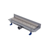 RIGOLA DUS LA PERETE LIV 450MM GRILA INOX ROUND RAMA INOX 674777