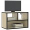 vidaXL Dulap TV, stejar sonoma, 60x31x39,5cm, lemn prelucrat și metal