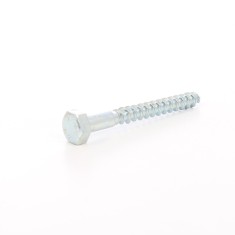 Surub pentru lemn, cu cap hexagonal, DIN 571, zincat alb, 10 x 80 mm