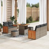 VidaXL Set de canapele pentru grădină Manual 8 pcs Gri 80 x 80 x 71 cm
