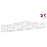 Cumpara ieftin Cosuri gabion arcuite 3 buc, 400x50x40/60 cm, fier galvanizat
