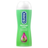 Lubrifiant si Ulei de Masaj Durex 2 in 1 Aloe Vera, 200 ml, Prietenos cu prezervativele