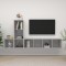 vidaXL Set de dulapuri TV, 3 piese, gri beton, lemn prelucrat 3079830