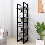 vidaXL Bibliotecă cu 4 niveluri gri sonoma 40x30x140 cm lemn compozit