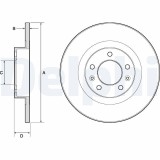 Disc frana Peugeot 508 I, 508 Sw I Motor 1.6, 1.6 BlueHDi 120, 1.6 HDi, 1.6 THP, 1.6 VTi, 2.0 BlueHDi 150, 2.0 BlueHDi 180, 2.0 HDi, 2.0 HDi 180