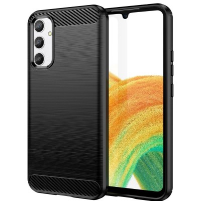 Husa pentru Samsung Galaxy A04e A042, OEM, Carbon, Neagra foto