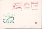 Bnk fil Cehoslovacia 1988 - plic ocazional - francatura mecanica - Turismul ceh 100 ani