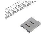 Conector ATTEND 115U-B110 pentru carduri Nano SIM duble push-pull SMT