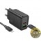 Incarcator Retea Cu Cablu USB-C HOCO N61 20W 3A 1 x USB-A - 1 x USB-C Negru