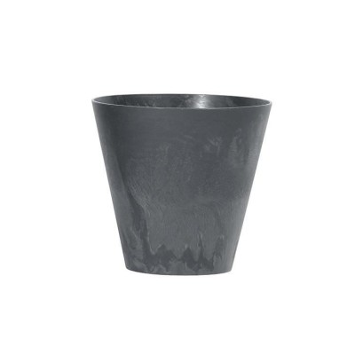 Ghiveci decorativ de flori, rotund, antracit, 7 L, 25x23.3 cm, Tubus Beton foto