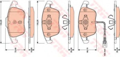 Set placute frana,frana disc VW TIGUAN (5N) (2007 - 2016) TRW GDB1762 foto