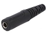 Soclu Banană Neagră 4mm 10A 70VDC Cu Cablu 2mm