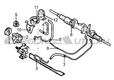 Suport rezervor lichid servo Renault Laguna 1, Original 7700823691 Kft Auto