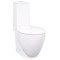 vidaXL Vas WC toaletă de baie, alb, ceramică, rotund, flux inferior