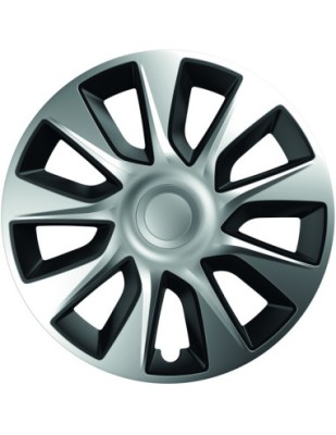 Set capace roti 17` silver&amp;amp;black stratos 4buc foto