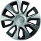 Set capace roti 17` silver&amp;black stratos 4buc