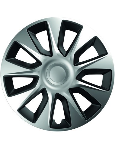 Set capace roti 17` silver&amp;black stratos 4buc