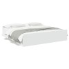 VidaXL Cadru de pat cu sertare alb 200x200 cm lemn prelucrat 3280265